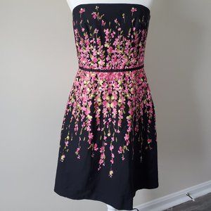 LOFT strapless, fit and flare midi dress